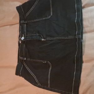 Hot Topic brand skirt, black with white stitching, size xl